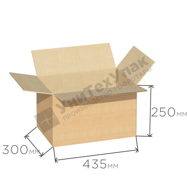 Гофрокороб 435*300*250 мм Т-24 (профиль B) бурый